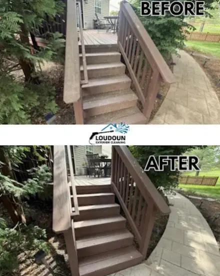concrete-walkway-deck stairs-cleaning-services-aldi-va-before-after