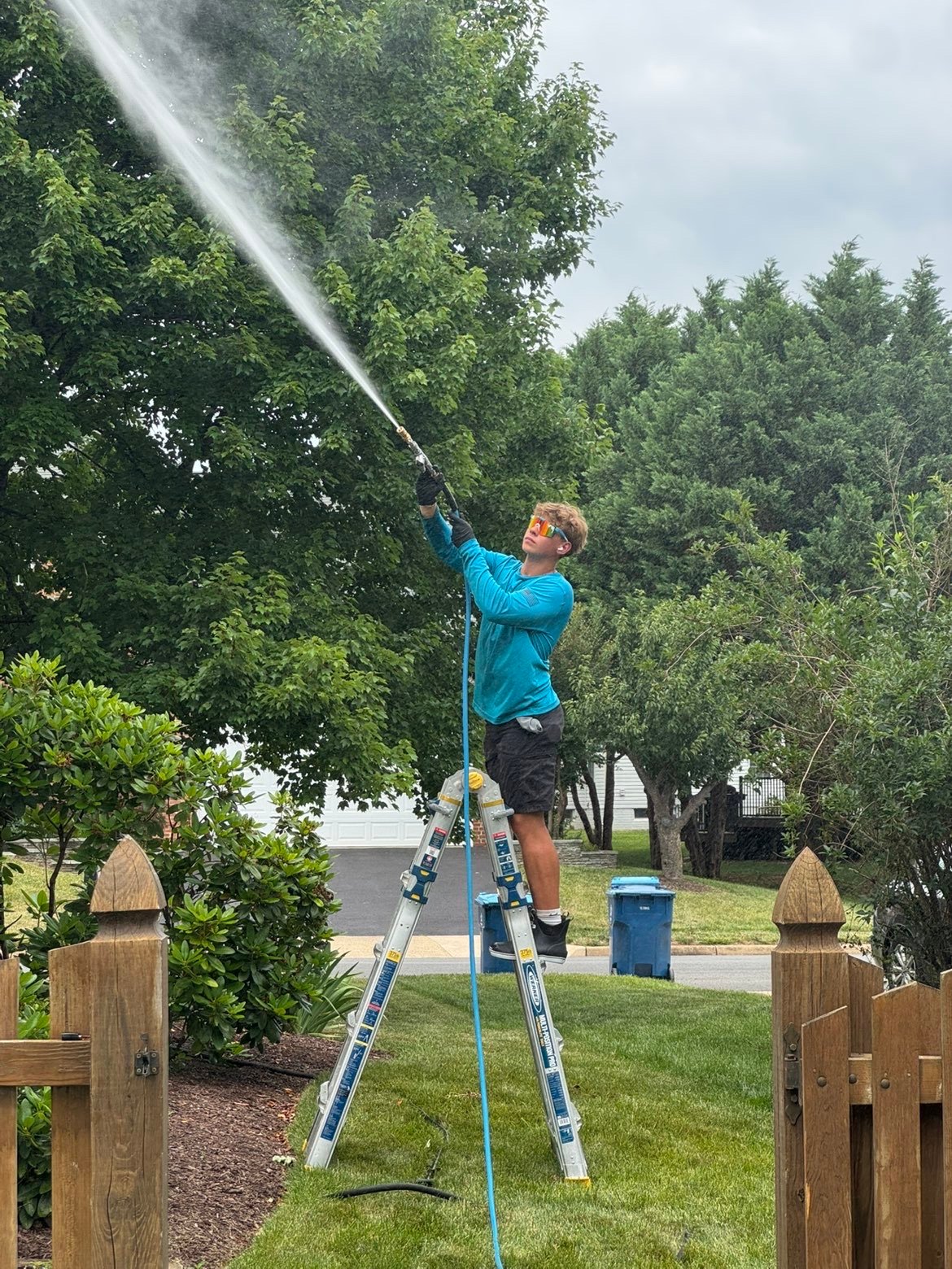 Pressure washing and soft washing job in Loudoun County