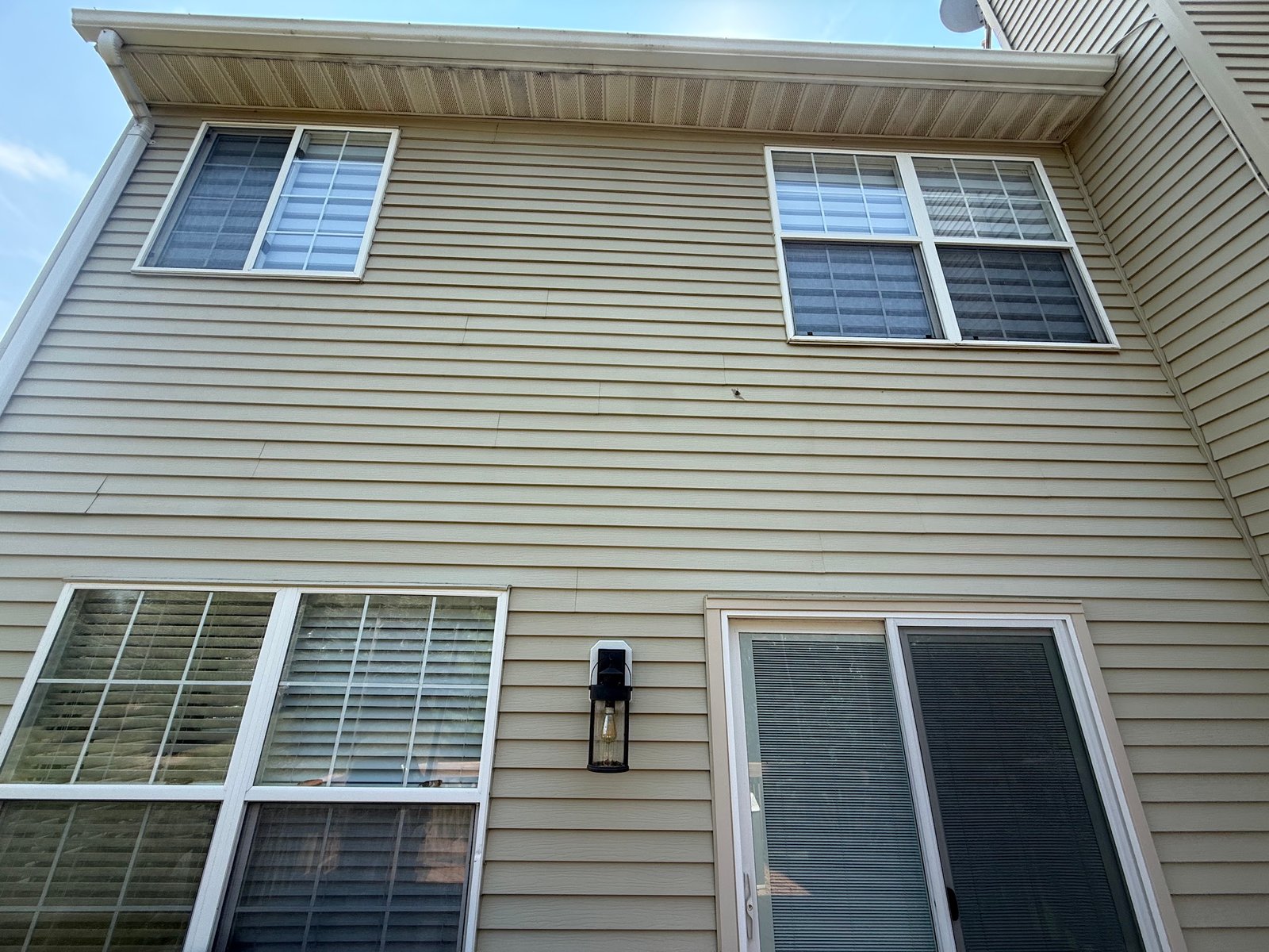 Exterior surface after pressure washing in Loudoun County, VA